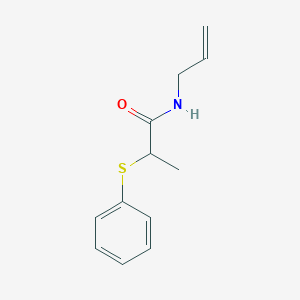 molecular formula C12H15NOS B5162068 N-allyl-2-(phenylthio)propanamide 