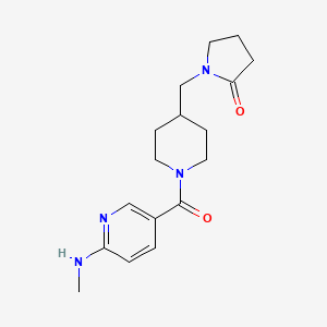 molecular formula C17H24N4O2 B5162090 1-[(1-{[6-(methylamino)-3-pyridinyl]carbonyl}-4-piperidinyl)methyl]-2-pyrrolidinone 