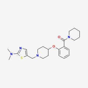 molecular formula C23H32N4O2S B5162098 N,N-dimethyl-5-({4-[2-(1-piperidinylcarbonyl)phenoxy]-1-piperidinyl}methyl)-1,3-thiazol-2-amine 