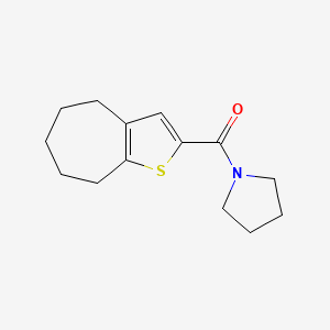 molecular formula C14H19NOS B5162100 1-(5,6,7,8-tetrahydro-4H-cyclohepta[b]thien-2-ylcarbonyl)pyrrolidine 