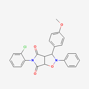 molecular formula C24H19ClN2O4 B5162108 5-(2-chlorophenyl)-3-(4-methoxyphenyl)-2-phenyldihydro-2H-pyrrolo[3,4-d]isoxazole-4,6(3H,5H)-dione CAS No. 301534-55-4