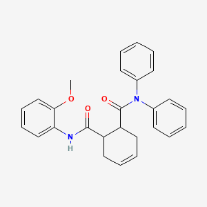 molecular formula C27H26N2O3 B5162114 N'-(2-methoxyphenyl)-N,N-diphenyl-4-cyclohexene-1,2-dicarboxamide 