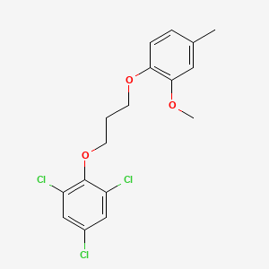 molecular formula C17H17Cl3O3 B5162120 1,3,5-trichloro-2-[3-(2-methoxy-4-methylphenoxy)propoxy]benzene 