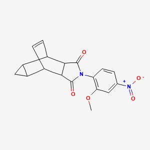 4-(2-methoxy-4-nitrophenyl)-4-azatetracyclo[5.3.2.0~2,6~.0~8,10~]dodec-11-ene-3,5-dione