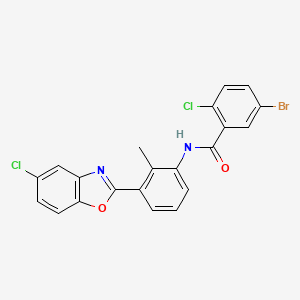 molecular formula C21H13BrCl2N2O2 B5162171 5-bromo-2-chloro-N-[3-(5-chloro-1,3-benzoxazol-2-yl)-2-methylphenyl]benzamide 