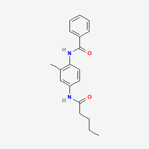 molecular formula C19H22N2O2 B5162176 N-[2-methyl-4-(pentanoylamino)phenyl]benzamide 