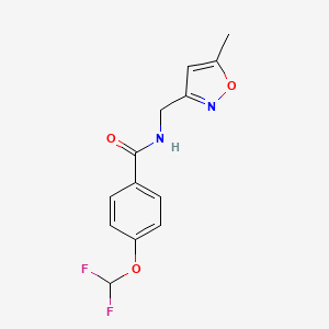 molecular formula C13H12F2N2O3 B5162233 4-(difluoromethoxy)-N-[(5-methyl-3-isoxazolyl)methyl]benzamide 
