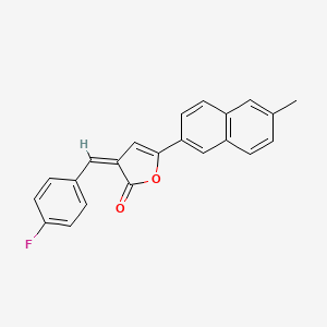 molecular formula C22H15FO2 B5162235 3-(4-fluorobenzylidene)-5-(6-methyl-2-naphthyl)-2(3H)-furanone 