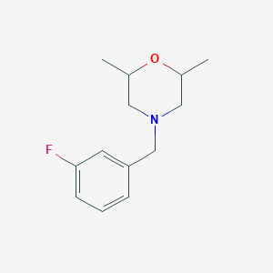 molecular formula C13H18FNO B5162248 4-(3-fluorobenzyl)-2,6-dimethylmorpholine 