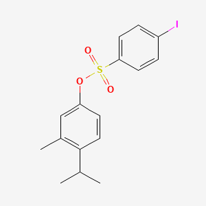 molecular formula C16H17IO3S B5162251 4-isopropyl-3-methylphenyl 4-iodobenzenesulfonate 