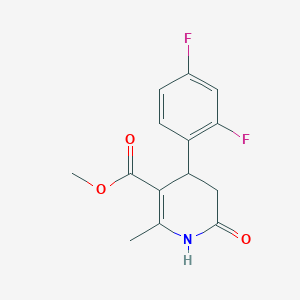 molecular formula C14H13F2NO3 B5162275 methyl 4-(2,4-difluorophenyl)-2-methyl-6-oxo-1,4,5,6-tetrahydro-3-pyridinecarboxylate 