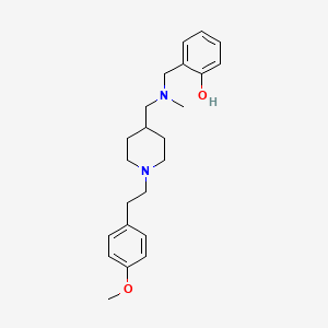 molecular formula C23H32N2O2 B5162337 2-{[({1-[2-(4-methoxyphenyl)ethyl]-4-piperidinyl}methyl)(methyl)amino]methyl}phenol 