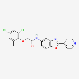 molecular formula C21H15Cl2N3O3 B5162348 2-(2,4-dichloro-6-methylphenoxy)-N-[2-(4-pyridinyl)-1,3-benzoxazol-5-yl]acetamide 