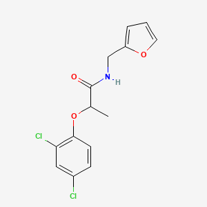 molecular formula C14H13Cl2NO3 B5162375 2-(2,4-dichlorophenoxy)-N-(2-furylmethyl)propanamide 