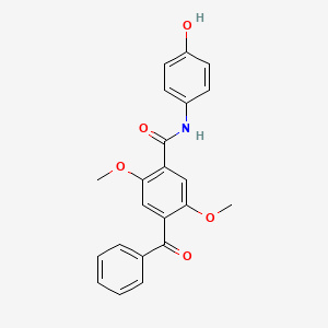 molecular formula C22H19NO5 B5162393 4-benzoyl-N-(4-hydroxyphenyl)-2,5-dimethoxybenzamide 