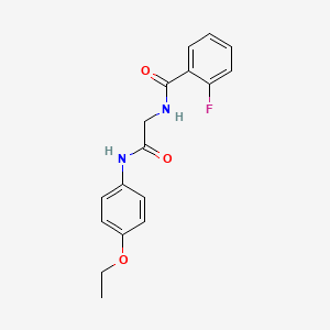 molecular formula C17H17FN2O3 B5162401 N-{2-[(4-ethoxyphenyl)amino]-2-oxoethyl}-2-fluorobenzamide 