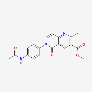 methyl 6-[4-(acetylamino)phenyl]-2-methyl-5-oxo-5,6-dihydro-1,6-naphthyridine-3-carboxylate