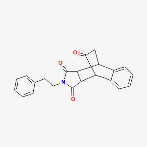 molecular formula C22H19NO3 B5162436 11-(2-phenylethyl)-11-azatetracyclo[6.5.2.0~2,7~.0~9,13~]pentadeca-2,4,6-triene-10,12,14-trione 
