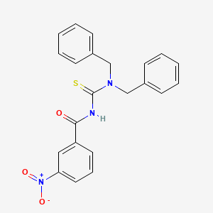 molecular formula C22H19N3O3S B5162452 N-[(dibenzylamino)carbonothioyl]-3-nitrobenzamide 
