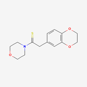 4-[2-(2,3-dihydro-1,4-benzodioxin-6-yl)ethanethioyl]morpholine