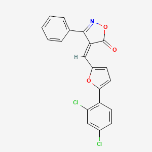 4-{[5-(2,4-dichlorophenyl)-2-furyl]methylene}-3-phenyl-5(4H)-isoxazolone