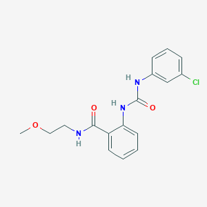 2-({[(3-chlorophenyl)amino]carbonyl}amino)-N-(2-methoxyethyl)benzamide