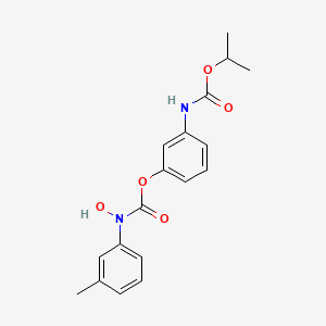 molecular formula C18H20N2O5 B5162515 3-[(isopropoxycarbonyl)amino]phenyl hydroxy(3-methylphenyl)carbamate 