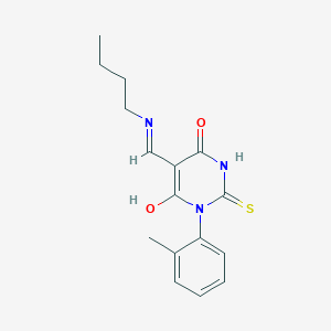 5-[(butylamino)methylene]-1-(2-methylphenyl)-2-thioxodihydro-4,6(1H,5H)-pyrimidinedione