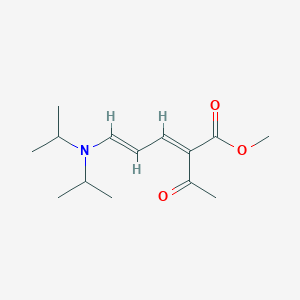 molecular formula C14H23NO3 B5162536 methyl 2-acetyl-5-(diisopropylamino)-2,4-pentadienoate 