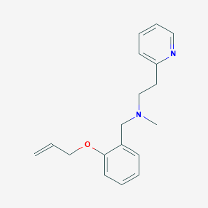 molecular formula C18H22N2O B5162538 N-[2-(allyloxy)benzyl]-N-methyl-2-(2-pyridinyl)ethanamine 