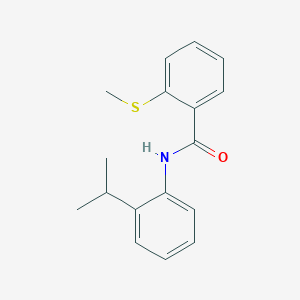 molecular formula C17H19NOS B5162541 N-(2-isopropylphenyl)-2-(methylthio)benzamide 
