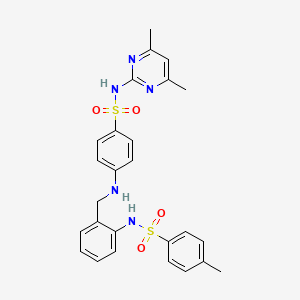 N-[2-[[4-[(4,6-dimethylpyrimidin-2-yl)sulfamoyl]anilino]methyl]phenyl]-4-methylbenzenesulfonamide