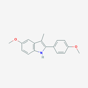 molecular formula C17H17NO2 B051626 2-(4-甲氧基苯基)-3-甲基-5-甲氧基吲哚 CAS No. 91444-18-7