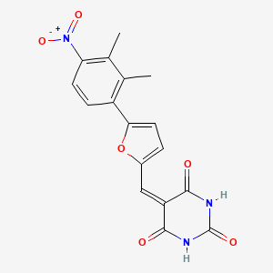 molecular formula C17H13N3O6 B5162611 5-{[5-(2,3-dimethyl-4-nitrophenyl)-2-furyl]methylene}-2,4,6(1H,3H,5H)-pyrimidinetrione 
