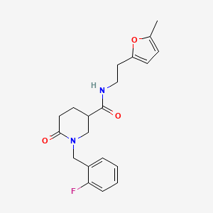 1-[(2-fluorophenyl)methyl]-N-[2-(5-methylfuran-2-yl)ethyl]-6-oxopiperidine-3-carboxamide