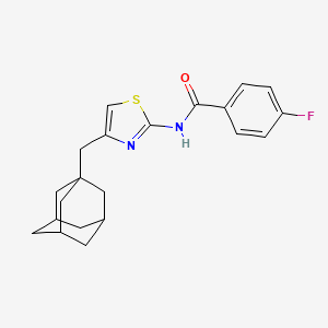 molecular formula C21H23FN2OS B5162637 N-[4-(1-adamantylmethyl)-1,3-thiazol-2-yl]-4-fluorobenzamide 
