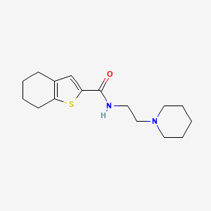 molecular formula C16H24N2OS B5162644 N-[2-(1-piperidinyl)ethyl]-4,5,6,7-tetrahydro-1-benzothiophene-2-carboxamide 