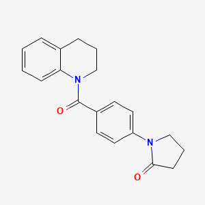 molecular formula C20H20N2O2 B5162656 1-[4-(3,4-dihydro-1(2H)-quinolinylcarbonyl)phenyl]-2-pyrrolidinone 