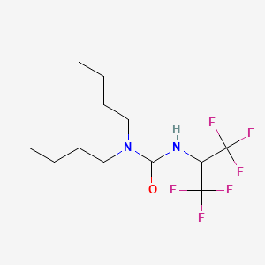 molecular formula C12H20F6N2O B5162659 N,N-dibutyl-N'-[2,2,2-trifluoro-1-(trifluoromethyl)ethyl]urea 