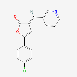 molecular formula C16H10ClNO2 B5162667 5-(4-chlorophenyl)-3-(3-pyridinylmethylene)-2(3H)-furanone 
