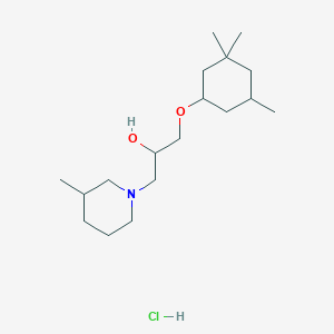 molecular formula C18H36ClNO2 B5162690 1-(3-methyl-1-piperidinyl)-3-[(3,3,5-trimethylcyclohexyl)oxy]-2-propanol hydrochloride 
