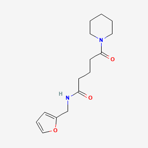 molecular formula C15H22N2O3 B5162695 N-(2-furylmethyl)-5-oxo-5-(1-piperidinyl)pentanamide 