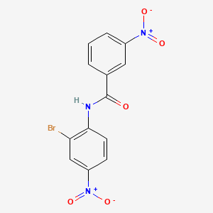 molecular formula C13H8BrN3O5 B5162720 N-(2-bromo-4-nitrophenyl)-3-nitrobenzamide 