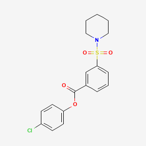 molecular formula C18H18ClNO4S B5162770 4-chlorophenyl 3-(1-piperidinylsulfonyl)benzoate 