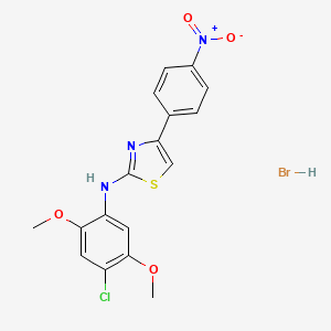 N-(4-chloro-2,5-dimethoxyphenyl)-4-(4-nitrophenyl)-1,3-thiazol-2-amine hydrobromide