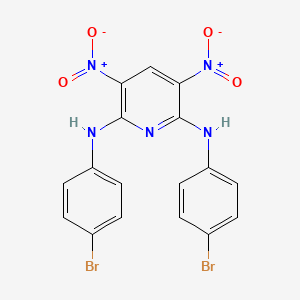 molecular formula C17H11Br2N5O4 B5162796 N,N'-bis(4-bromophenyl)-3,5-dinitro-2,6-pyridinediamine 