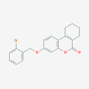 molecular formula C20H17BrO3 B5162834 3-[(2-bromobenzyl)oxy]-7,8,9,10-tetrahydro-6H-benzo[c]chromen-6-one 