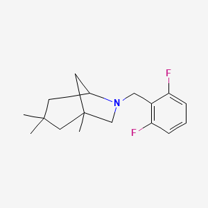 molecular formula C17H23F2N B5162839 6-(2,6-difluorobenzyl)-1,3,3-trimethyl-6-azabicyclo[3.2.1]octane 