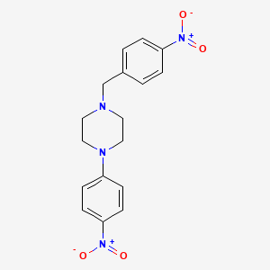 molecular formula C17H18N4O4 B5162843 1-(4-nitrobenzyl)-4-(4-nitrophenyl)piperazine 
