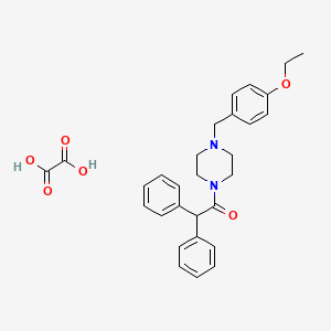 1-(diphenylacetyl)-4-(4-ethoxybenzyl)piperazine oxalate